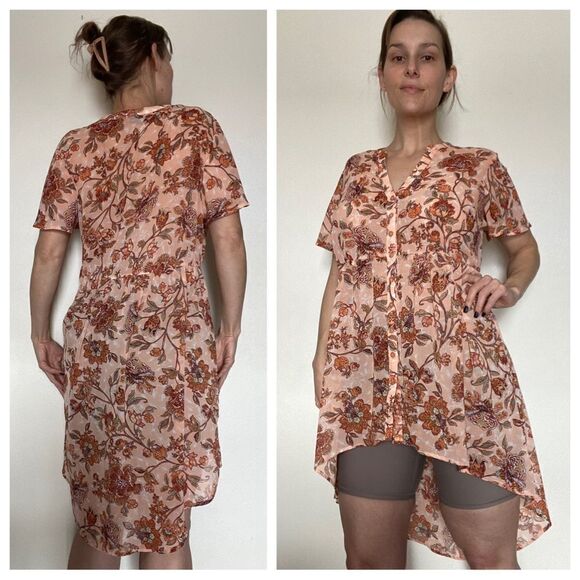TORRID Babydoll Top Hi Lo Lexie Floral Flowy Size 1 - Picture 4 of 12
